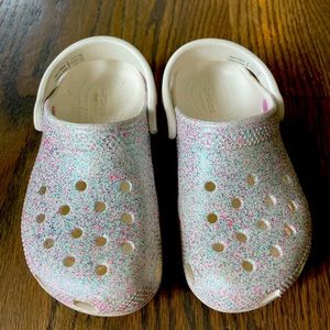 Girls Crocs, Glitter Pink Sparkle